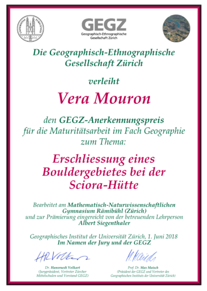 Vera Mouron Diplom